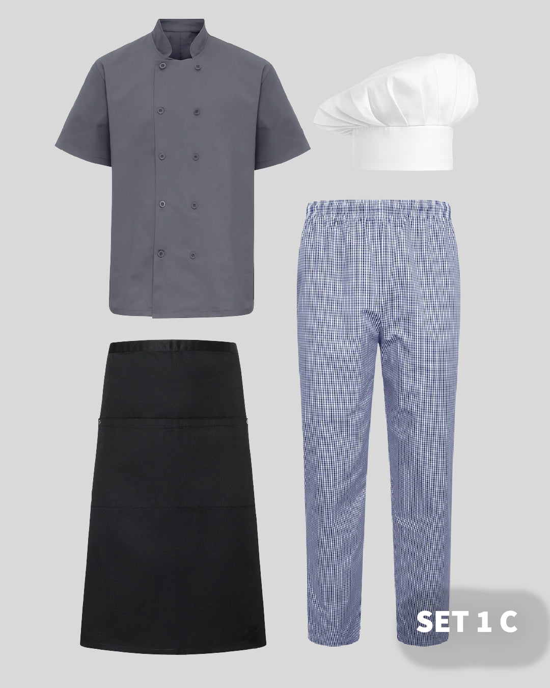 The Chef Collection kitchen uniform Set 1