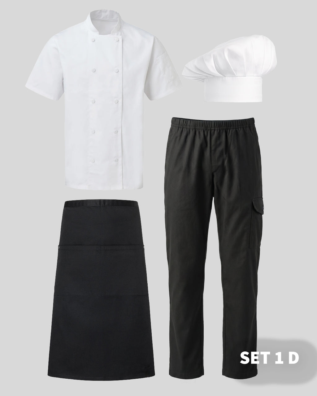 The Chef Collection kitchen uniform Set 1