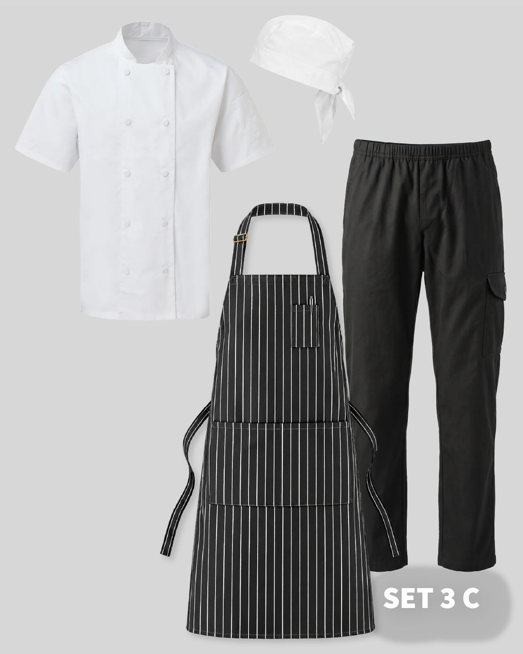 The Chef Collection kitchen uniform Set 3