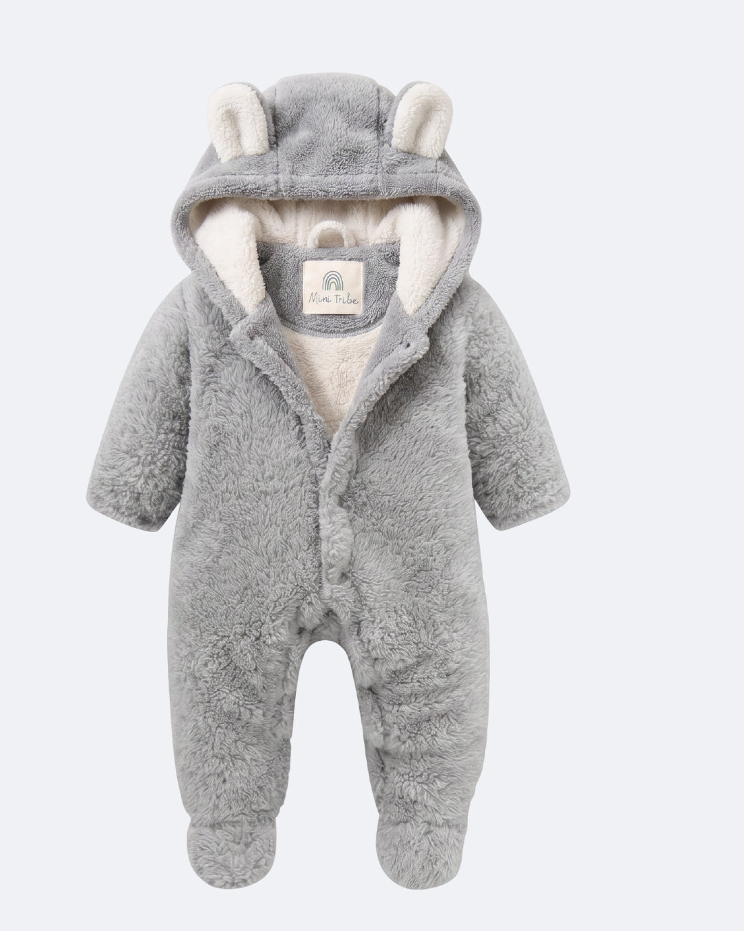 Baby boy cosy bear hood onesie