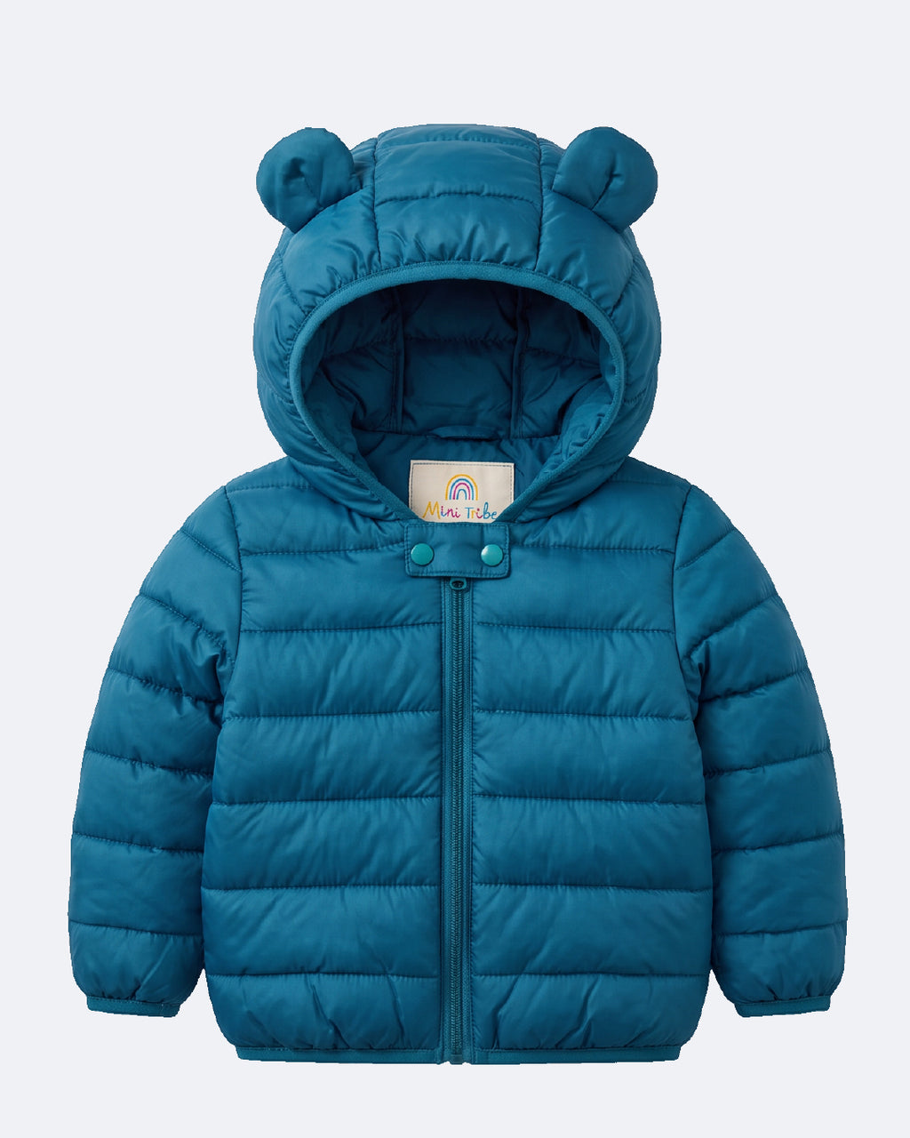Unisex bear hood puffer jacket for kids