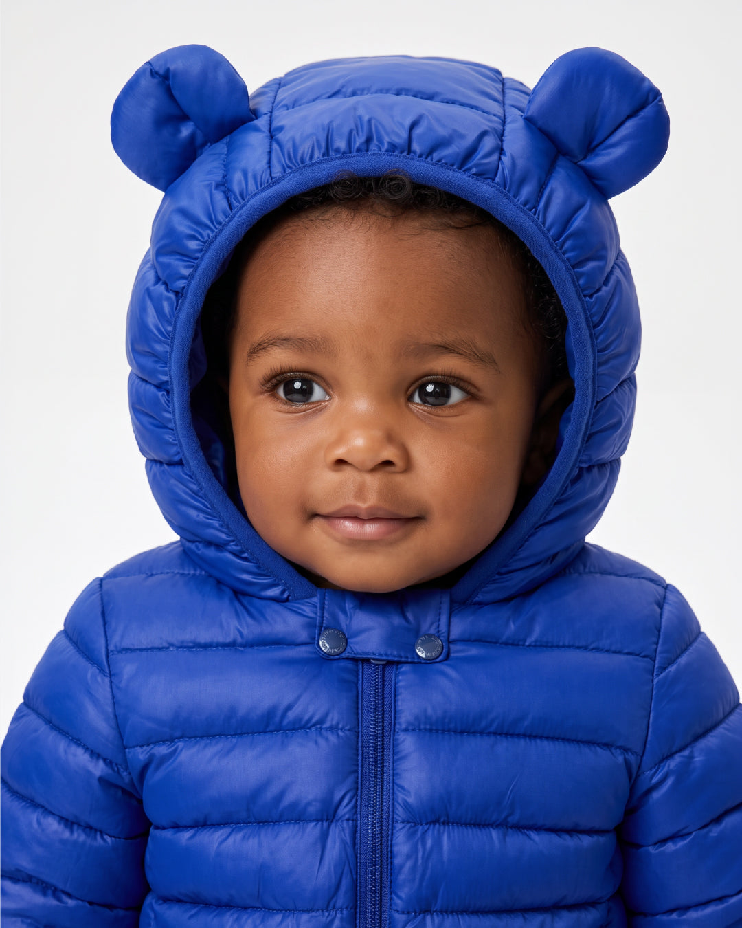 Unisex bear hood puffer jacket for kids