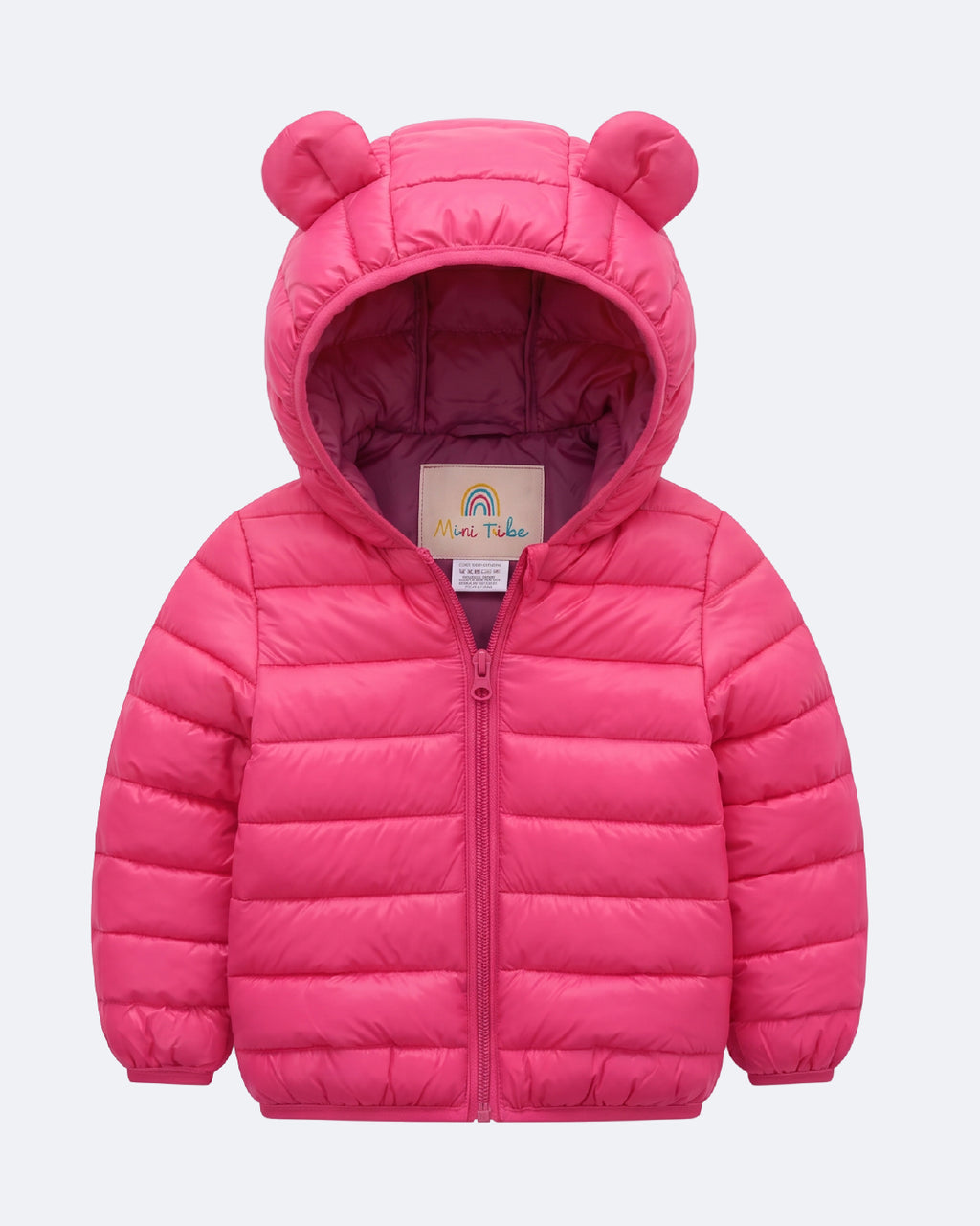 Unisex bear hood puffer jacket for kids