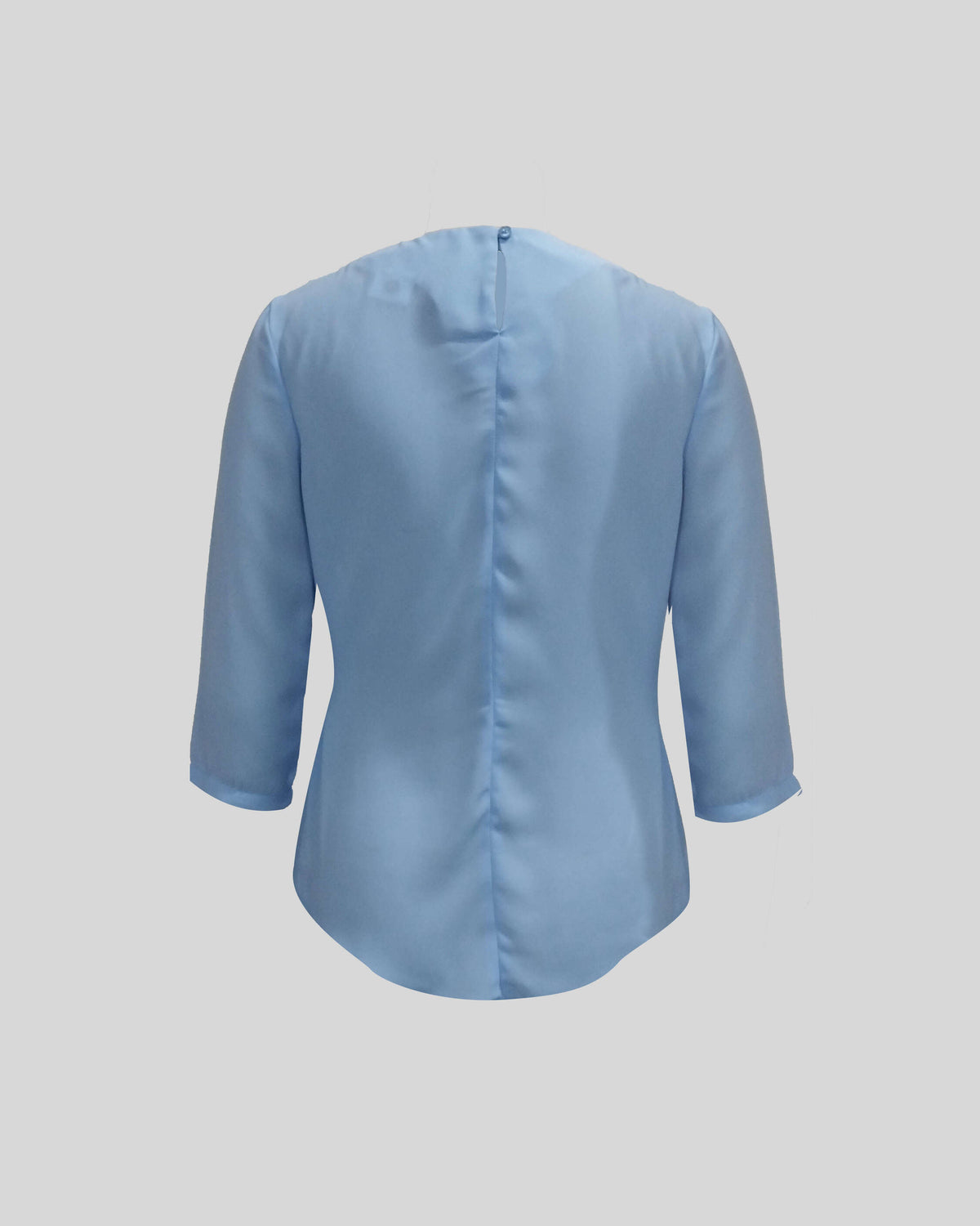 B005 - Draped shoulder blouse with ¾ sleeves