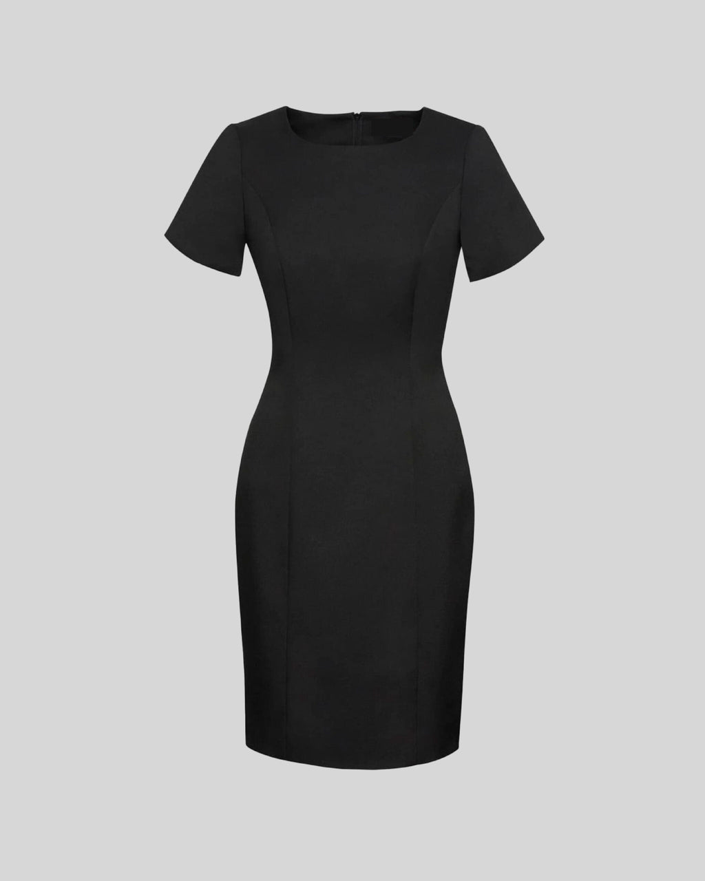 D004 - Short-sleeve high-neck dress