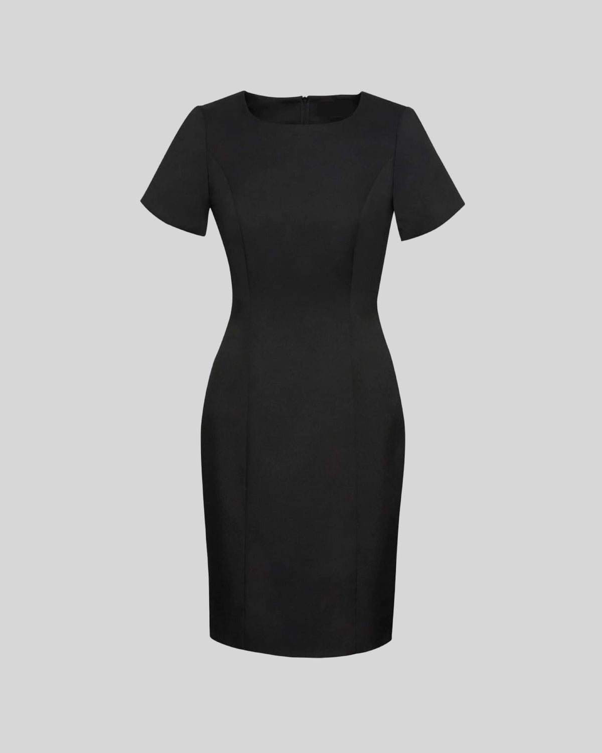 D004 - Short-sleeve high-neck dress