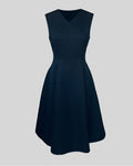 D010 - Sleeveless A-line v-neck dress