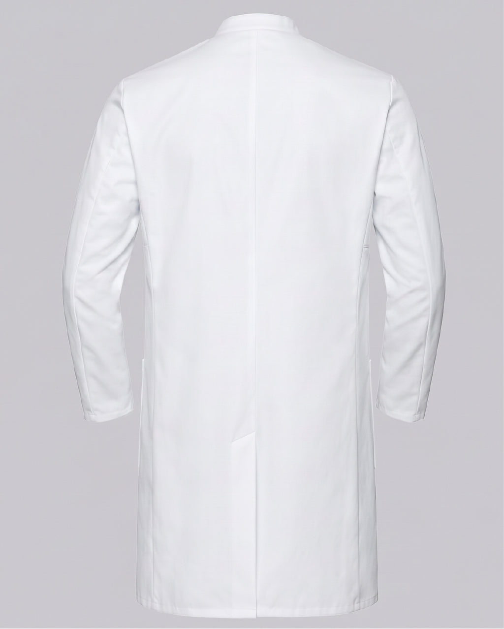 Modern mandarin collar lab coat