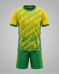 Geometric pattern performance soccer kit – athletic jersey set